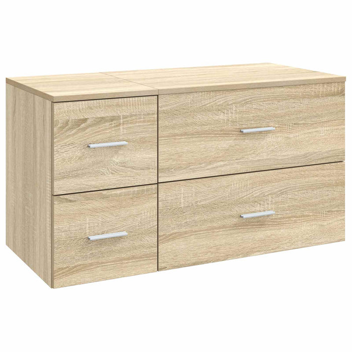 Set de mobilier pentru baie 2 buc. Stejar Sonoma Lemn prelucrat WALTI