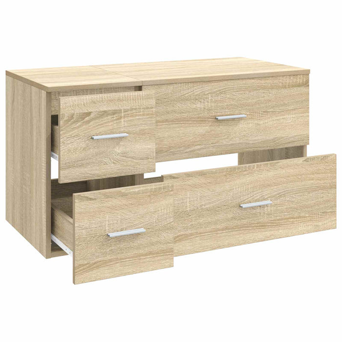 Set de mobilier pentru baie 2 buc. Stejar Sonoma Lemn prelucrat WALTI