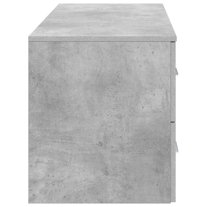 Set de mobilier pentru baie 2 buc. Gri Beton Lemn prelucrat WALTI
