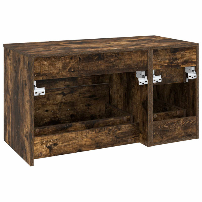 Set de mobilier pentru baie 2 buc. Stejar fumuriu WALTI