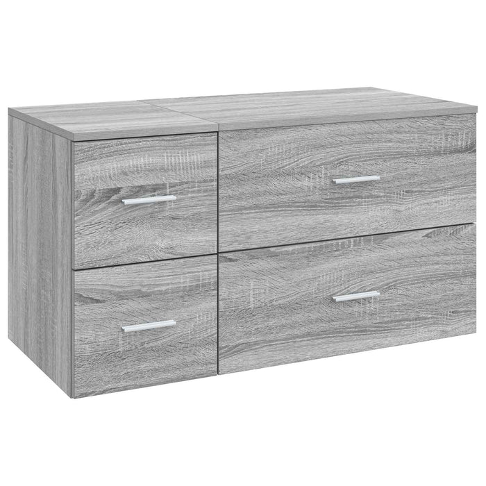 Set de mobilier pentru baie 2 buc. Sonoma gri Lemn prelucrat WALTI
