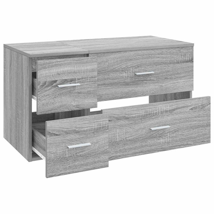 Set de mobilier pentru baie 2 buc. Sonoma gri Lemn prelucrat WALTI