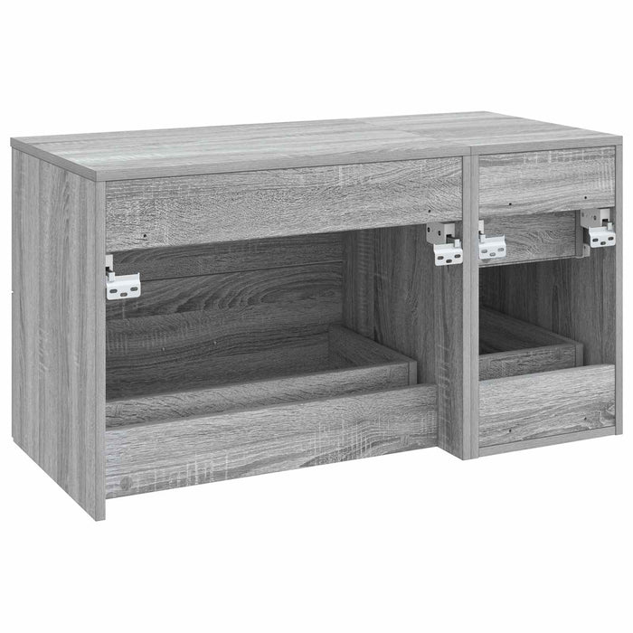 Set de mobilier pentru baie 2 buc. Sonoma gri Lemn prelucrat WALTI
