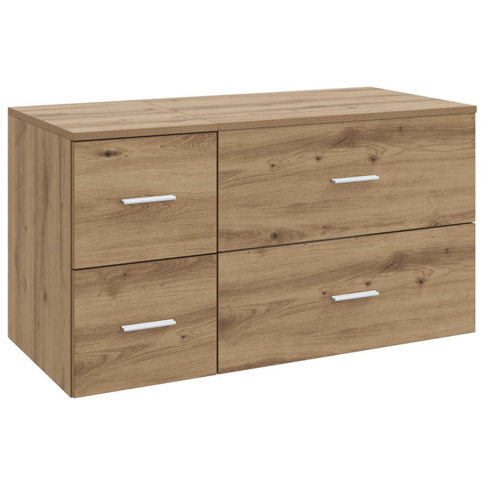 Set de mobilier pentru baie 2 buc. Stejar Artizanal WALTI