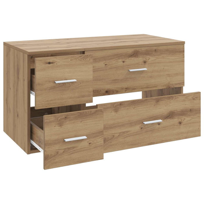 Set de mobilier pentru baie 2 buc. Stejar Artizanal WALTI