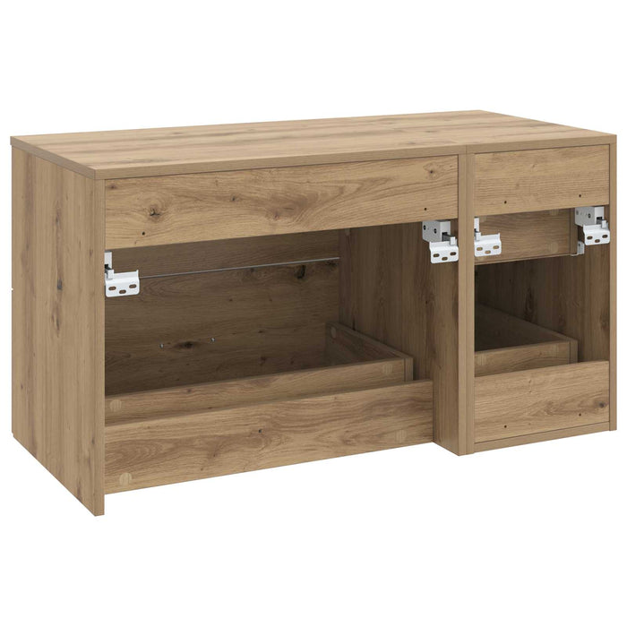 Set de mobilier pentru baie 2 buc. Stejar Artizanal WALTI
