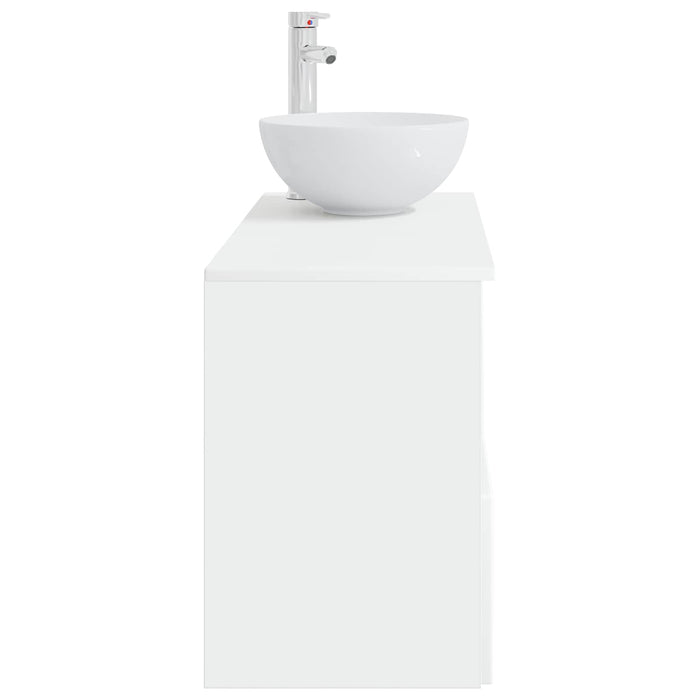 Set de mobilier pentru baie 2 buc. Alb Lemn prelucrat WALTI