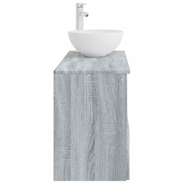Set de mobilier pentru baie 2 buc. Sonoma gri Lemn prelucrat WALTI