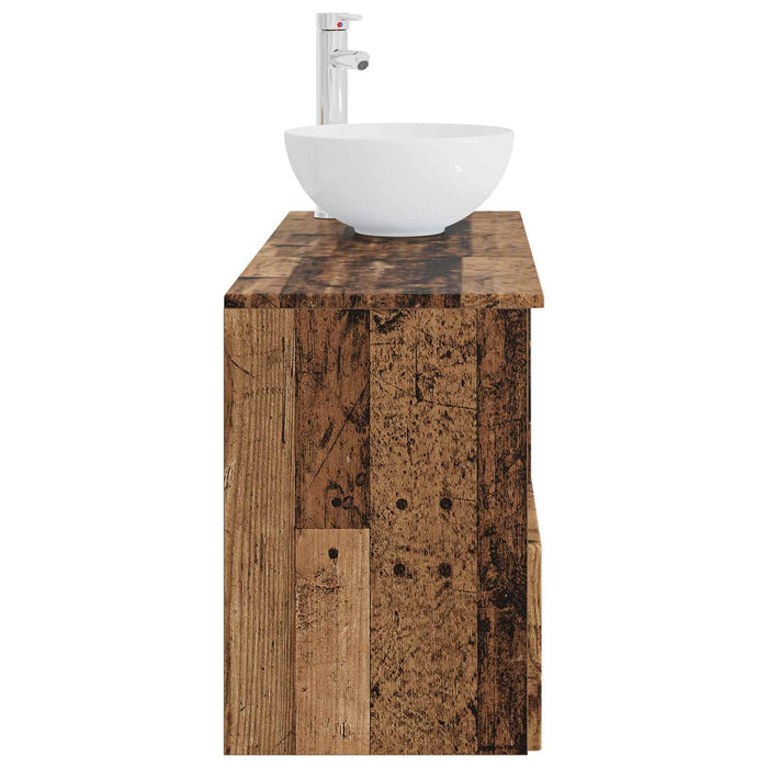 Set de mobilier pentru baie 2 buc. Lemn vechi Lemn prelucrat WALTI