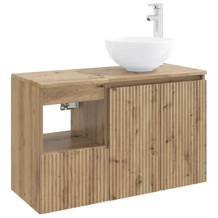 Set de mobilier pentru baie 2 buc. Stejar Artizanal WALTI