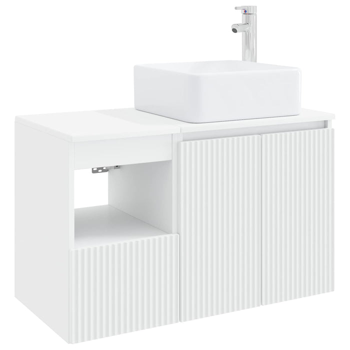 Set de mobilier pentru baie 2 buc. Alb Lemn prelucrat WALTI