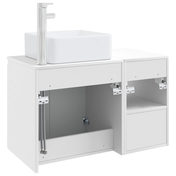 Set de mobilier pentru baie 2 buc. Alb Lemn prelucrat WALTI