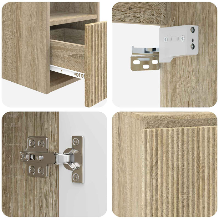Set de mobilier pentru baie 2 buc. Stejar Sonoma Lemn prelucrat WALTI