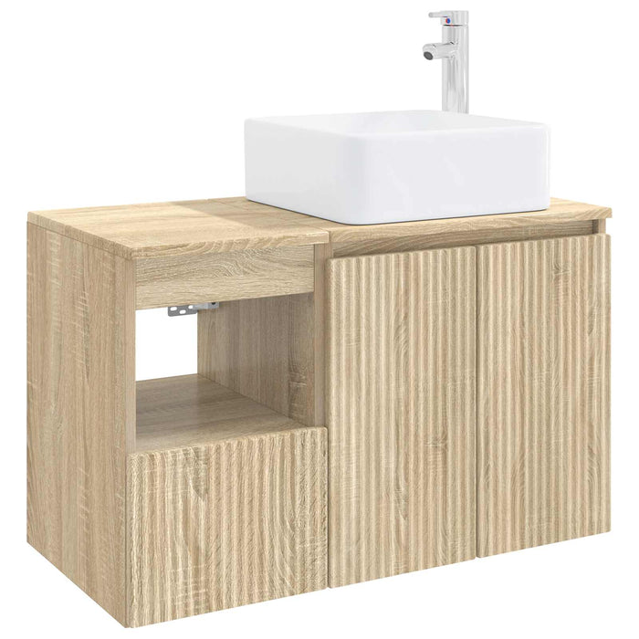 Set de mobilier pentru baie 2 buc. Stejar Sonoma Lemn prelucrat WALTI