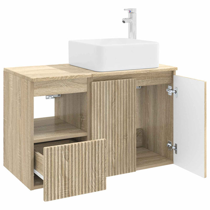 Set de mobilier pentru baie 2 buc. Stejar Sonoma Lemn prelucrat WALTI