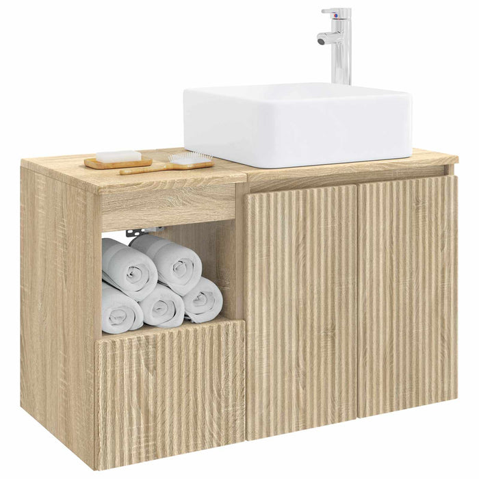 Set de mobilier pentru baie 2 buc. Stejar Sonoma Lemn prelucrat WALTI