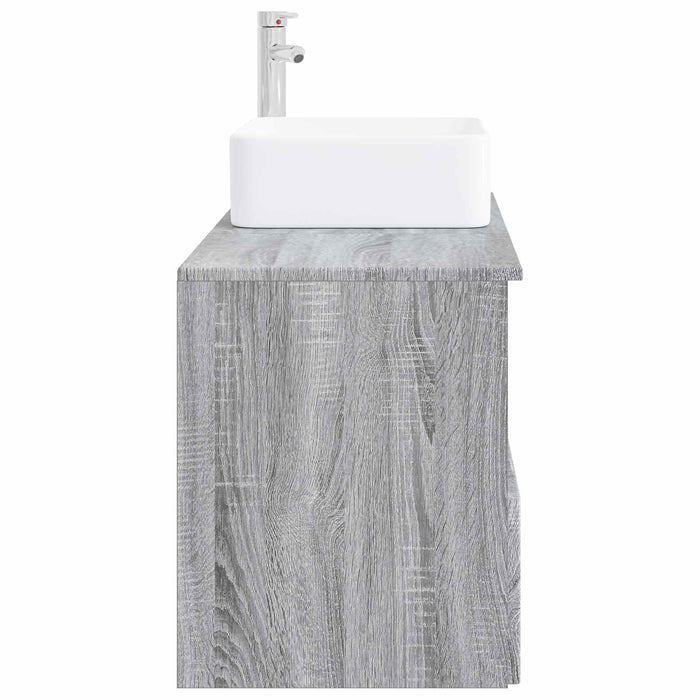Set de mobilier pentru baie 2 buc. Sonoma gri Lemn prelucrat WALTI