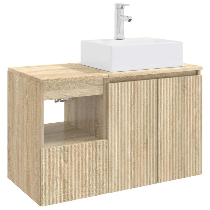 Set de mobilier pentru baie 2 buc. Stejar Sonoma Lemn prelucrat WALTI