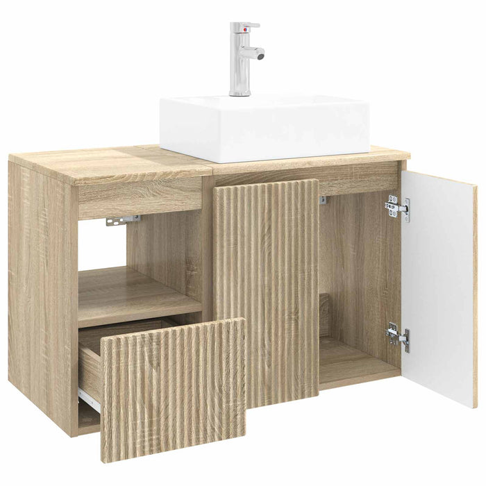 Set de mobilier pentru baie 2 buc. Stejar Sonoma Lemn prelucrat WALTI