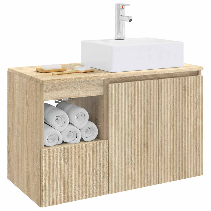 Set de mobilier pentru baie 2 buc. Stejar Sonoma Lemn prelucrat WALTI