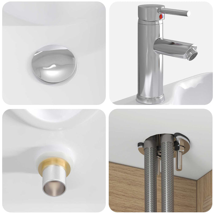 Set de mobilier pentru baie 2 buc. Stejar Artizanal WALTI