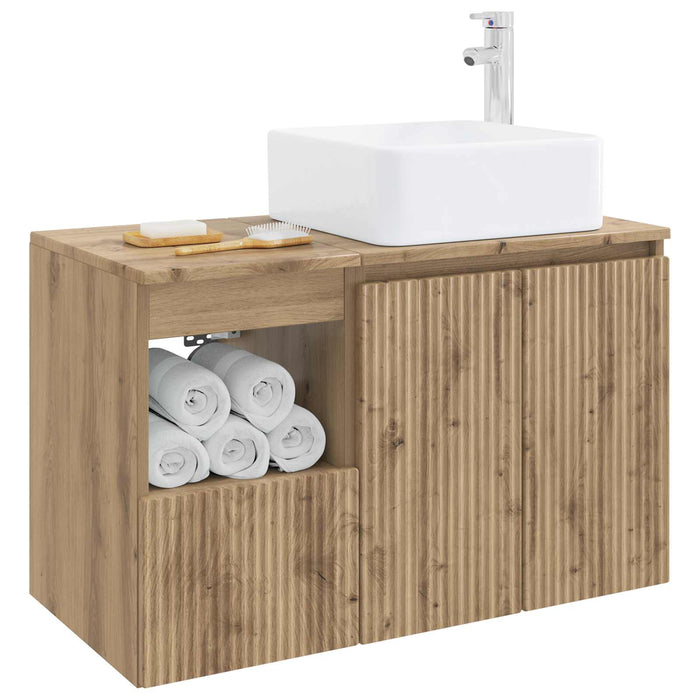 Set de mobilier pentru baie 2 buc. Stejar Artizanal WALTI