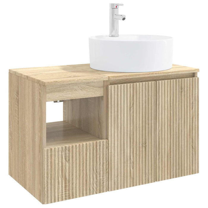 Set de mobilier pentru baie 2 buc. Stejar Sonoma Lemn prelucrat WALTI