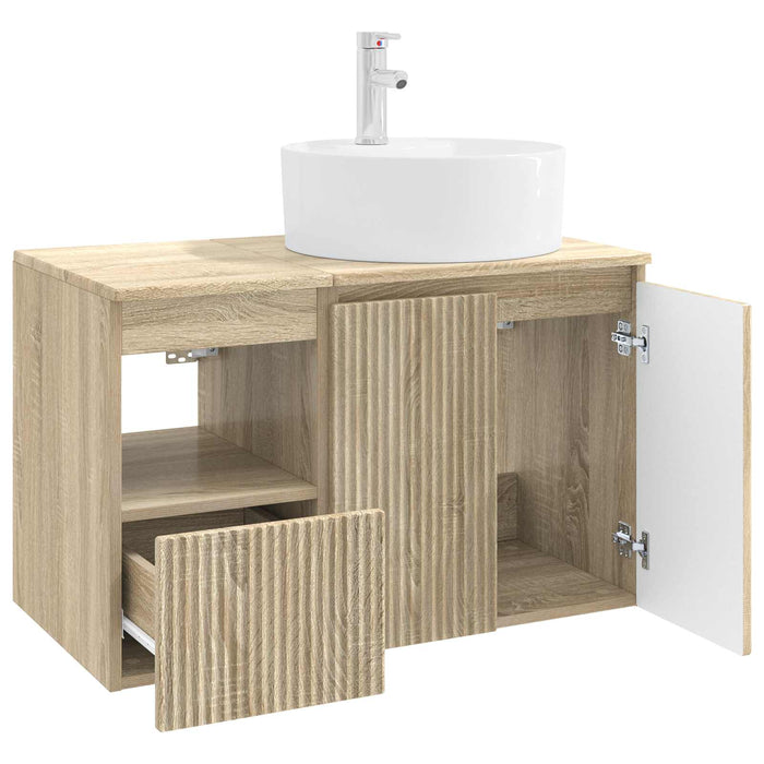 Set de mobilier pentru baie 2 buc. Stejar Sonoma Lemn prelucrat WALTI