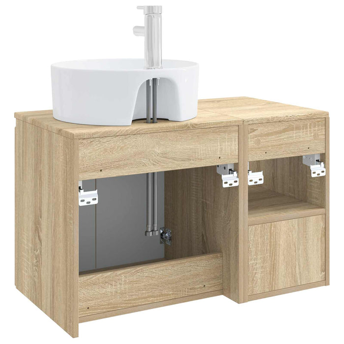 Set de mobilier pentru baie 2 buc. Stejar Sonoma Lemn prelucrat WALTI