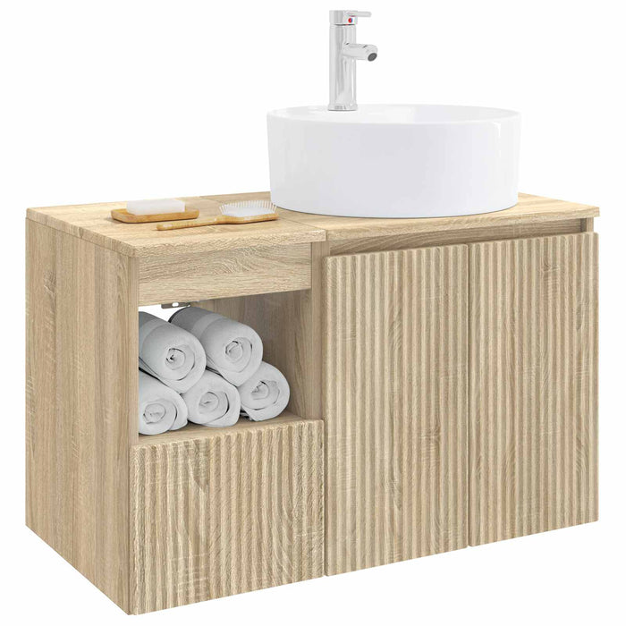 Set de mobilier pentru baie 2 buc. Stejar Sonoma Lemn prelucrat WALTI