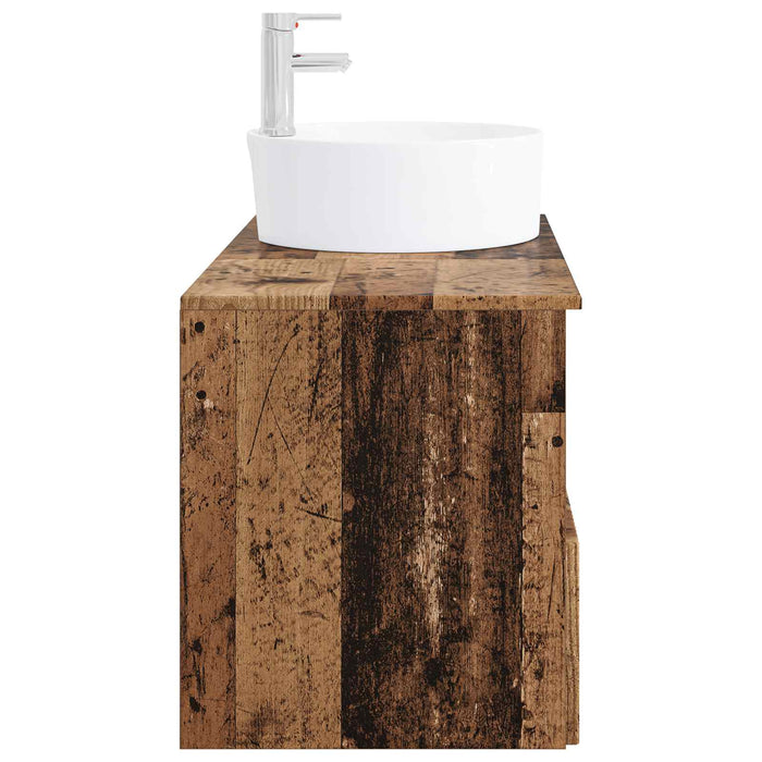 Set de mobilier pentru baie 2 buc. Lemn vechi Lemn prelucrat WALTI