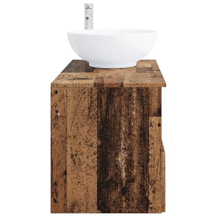 Set de mobilier pentru baie 2 buc. Lemn vechi Lemn prelucrat WALTI