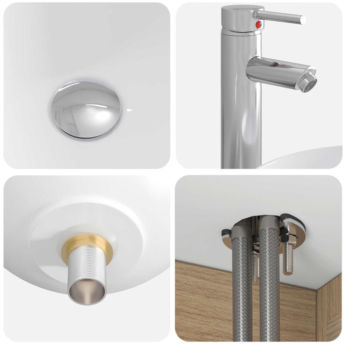 Set de mobilier pentru baie 2 buc. Stejar Artizanal WALTI