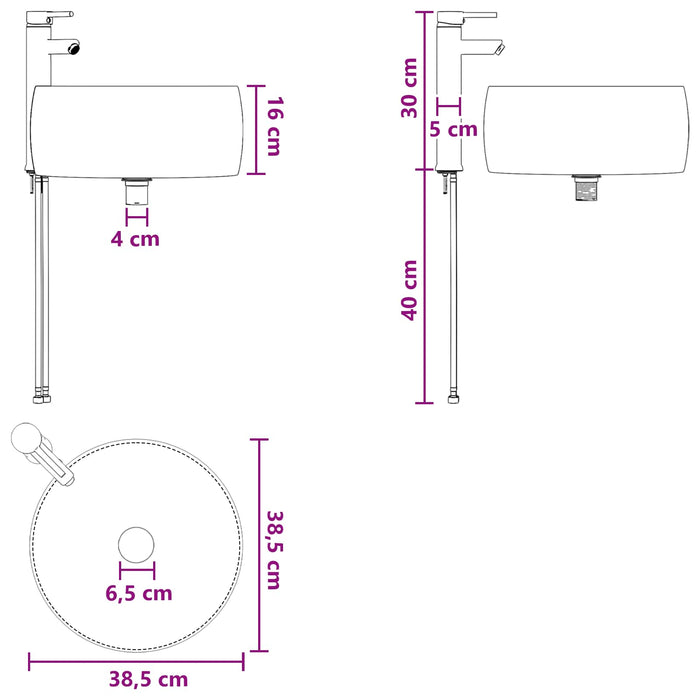 Set de mobilier pentru baie 2 buc. Alb Lemn prelucrat WALTI