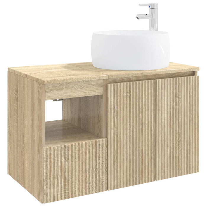 Set de mobilier pentru baie 2 buc. Stejar Sonoma Lemn prelucrat WALTI