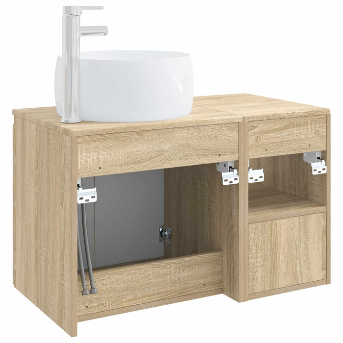 Set de mobilier pentru baie 2 buc. Stejar Sonoma Lemn prelucrat WALTI