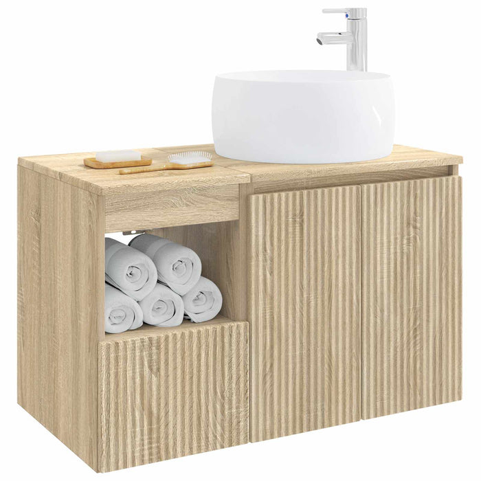 Set de mobilier pentru baie 2 buc. Stejar Sonoma Lemn prelucrat WALTI