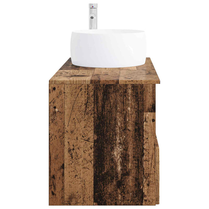 Set de mobilier pentru baie 2 buc. Lemn vechi Lemn prelucrat WALTI