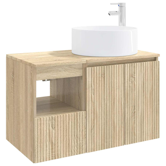 Set de mobilier pentru baie 2 buc. Stejar Sonoma Lemn prelucrat WALTI