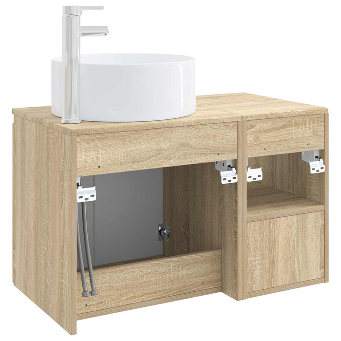Set de mobilier pentru baie 2 buc. Stejar Sonoma Lemn prelucrat WALTI