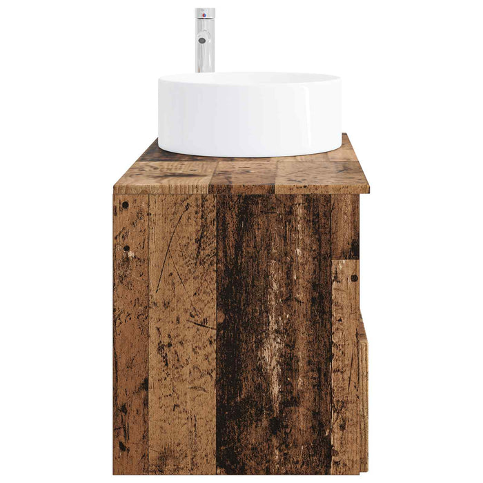 Set de mobilier pentru baie 2 buc. Lemn vechi Lemn prelucrat WALTI