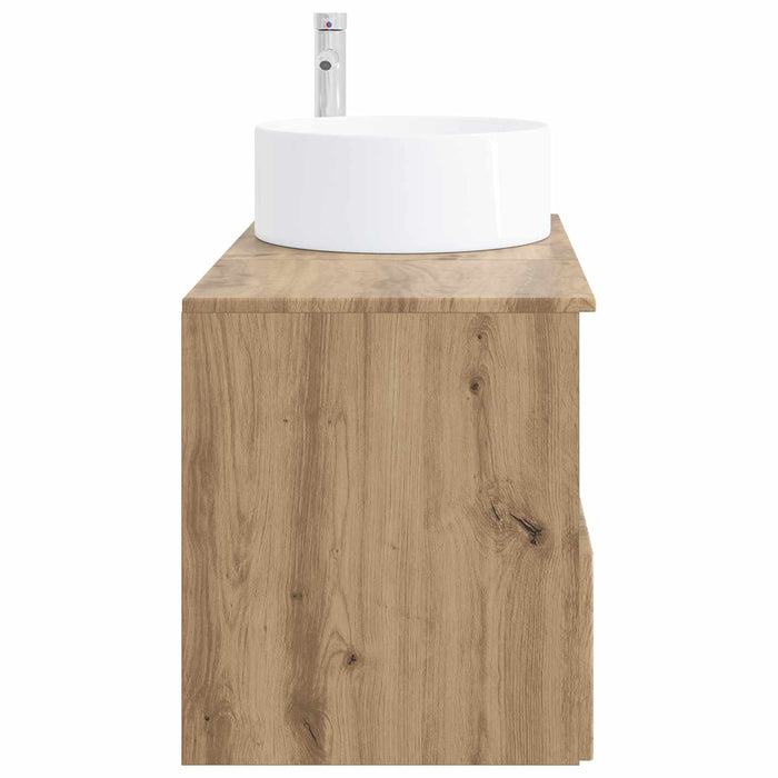 Set de mobilier pentru baie 2 buc. Stejar Artizanal WALTI