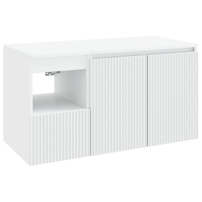 Set de mobilier pentru baie 2 buc. Alb Lemn prelucrat WALTI