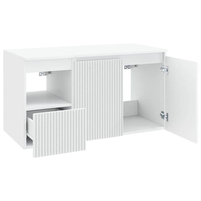 Set de mobilier pentru baie 2 buc. Alb Lemn prelucrat WALTI
