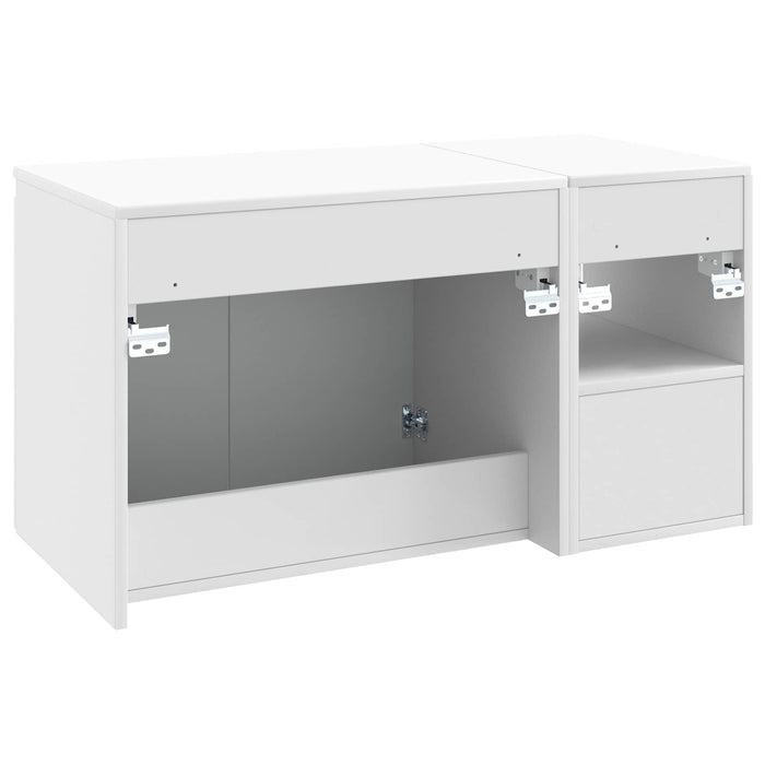 Set de mobilier pentru baie 2 buc. Alb Lemn prelucrat WALTI