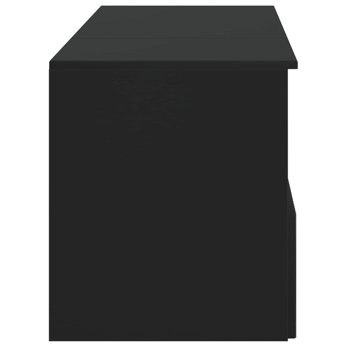Set de mobilier pentru baie 2 buc. Negru Lemn prelucrat WALTI