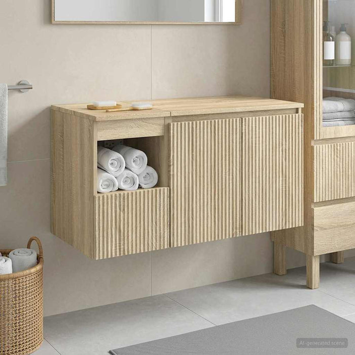 Set de mobilier pentru baie 2 buc. Stejar Sonoma Lemn prelucrat WALTI
