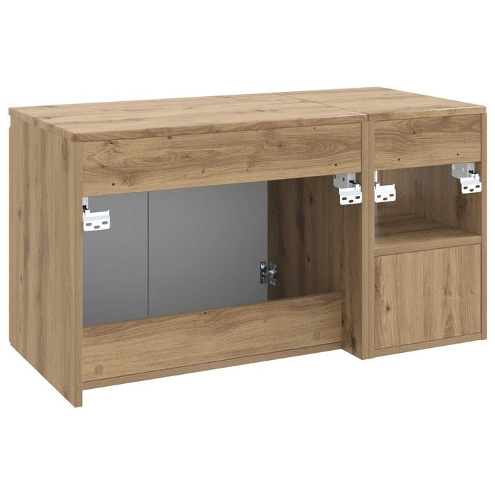 Set de mobilier pentru baie 2 buc. Stejar Artizanal WALTI