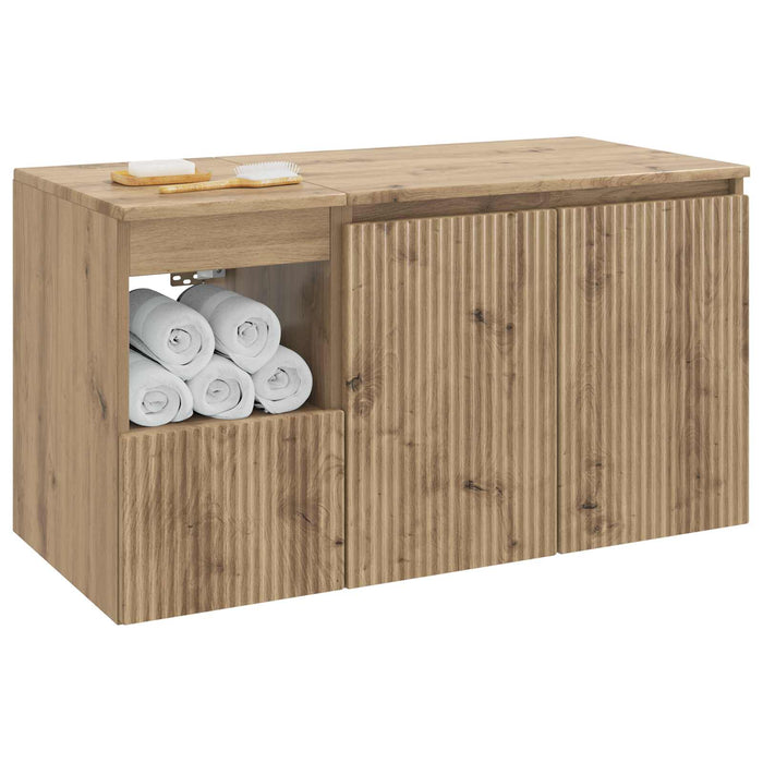 Set de mobilier pentru baie 2 buc. Stejar Artizanal WALTI