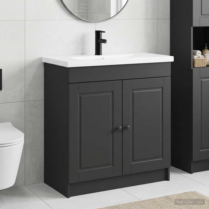 Set de mobilier pentru baie Negru 56 x 37,5 x 81 cm WALTI